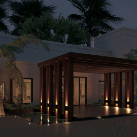 The_Chedi_El_Gouna_Entrance_Pensilina-Night