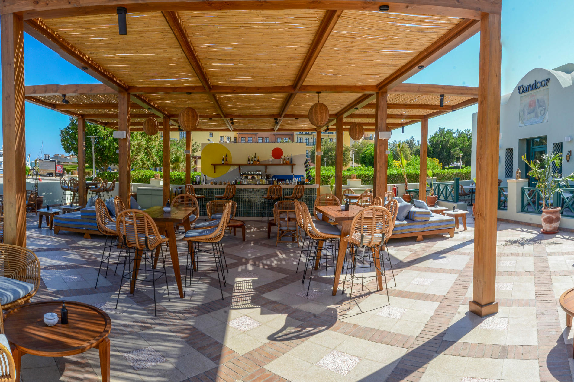 Indian asian restaurant terrace Abu Tig Marina Egypt