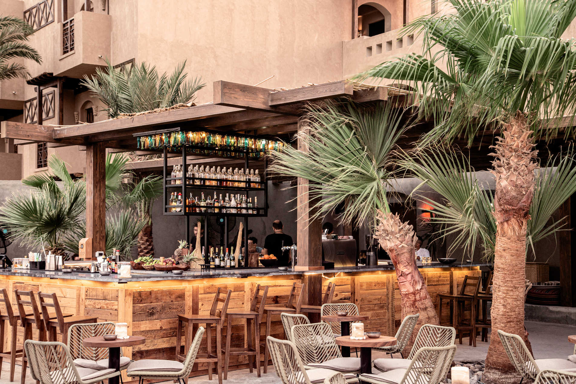 Captain's Bar with seating area at Cook's Club El Gouna