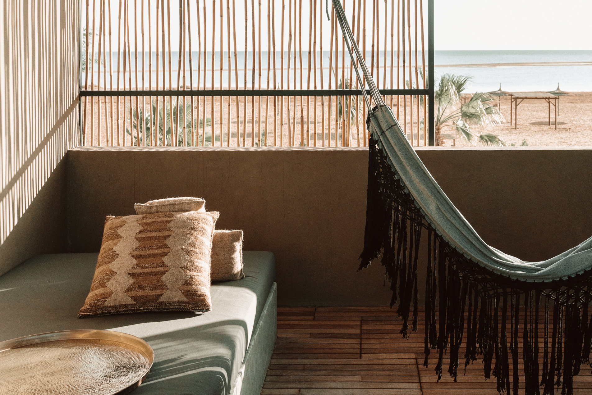 a hammock and a custion at casa cooks el gouna