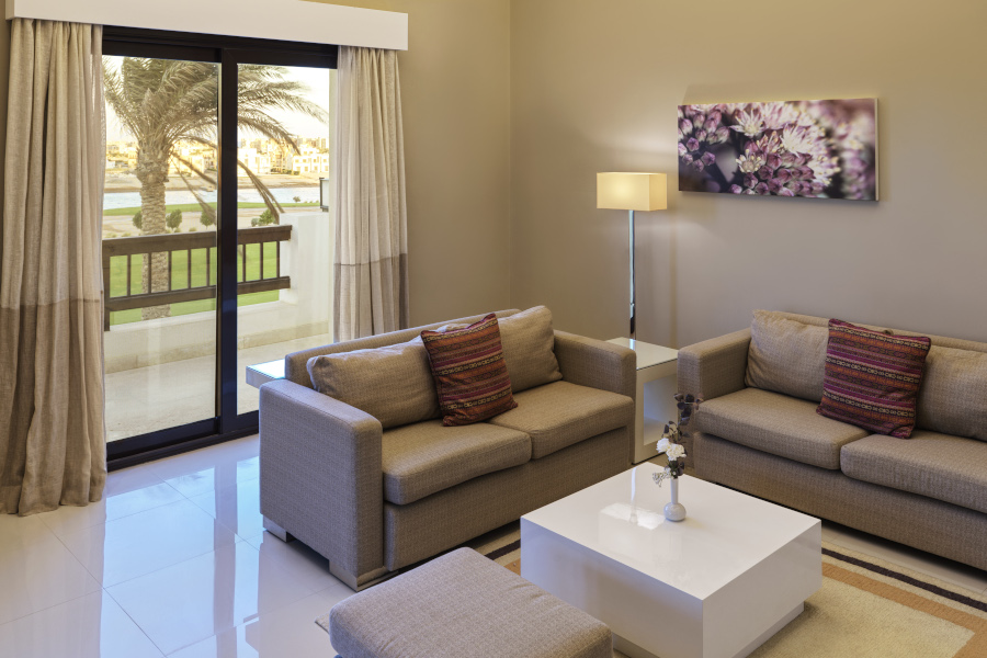 One Bedroom apartment living room at Ancient Sand-El Gouna