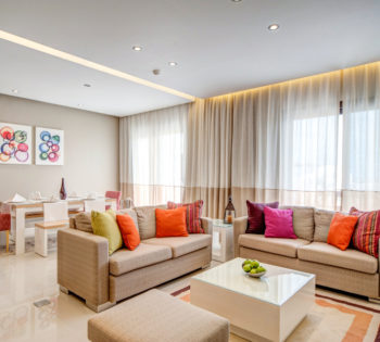 Ancient Sands 3 Bedroom Apartment Living Area.