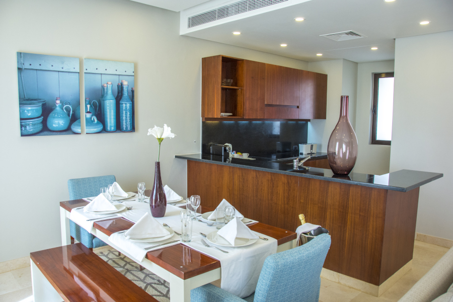 Dining area at Ancient Sands Three Bedroom Apartment