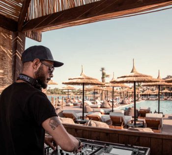 DJ music at Captain Bar in Cooks Club Hotel in El Gouna Egypt