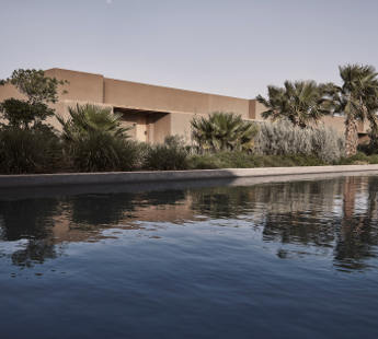 hotel building, pool and garden in El Gouna red sea resort