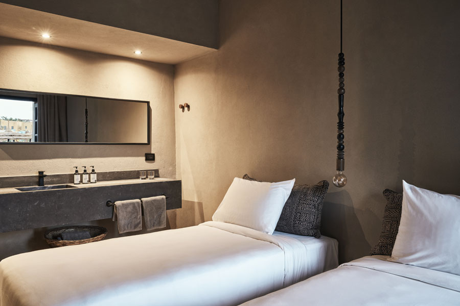 Zimmer mit Gartenblick