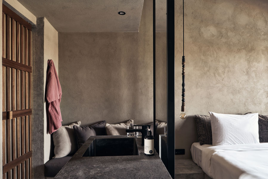 Zimmer mit Gartenblick