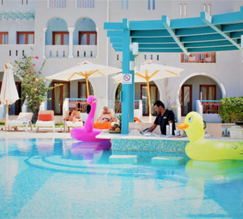 Kiki's Pool Bar relaxation spot offers snacks and drinks in and around the pool area