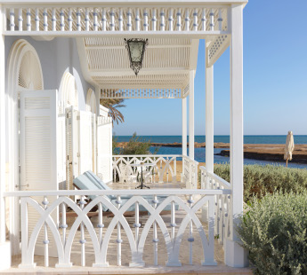 the view from beach front suite inside la maison bleue el gouna hotel