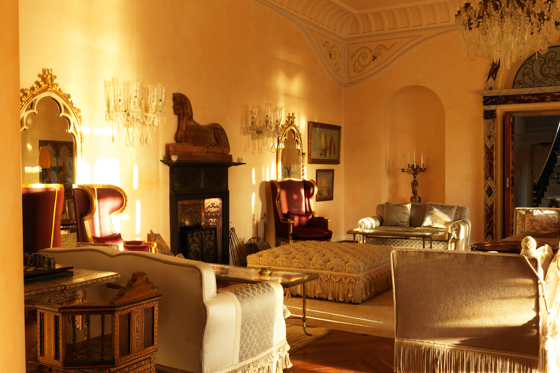 La Maison Bleue el gouna fire place at the living room