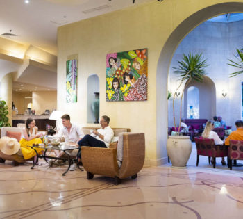 Lobby Bar of Ocean View Hotel El Gouna where cocktails and Imported alcohols are served