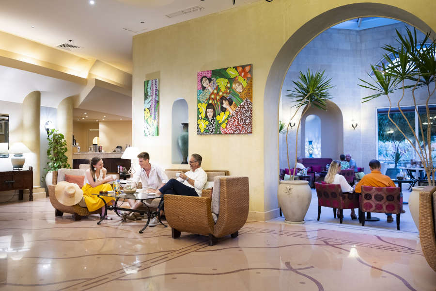 Lobby Bar of Ocean View Hotel El Gouna where cocktails and Imported alcohols are served