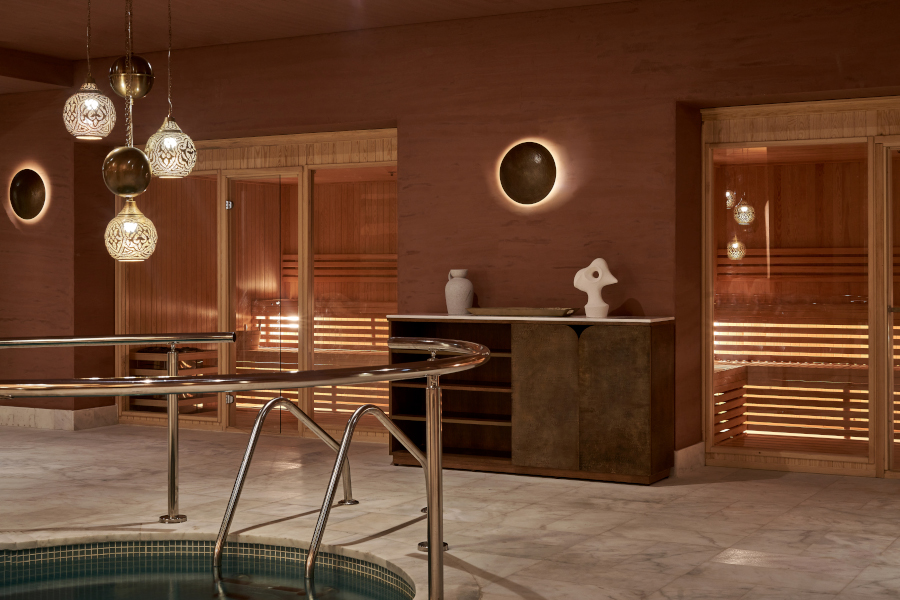 Sauna room at Planet spa in Steigenberger resort el Gouna