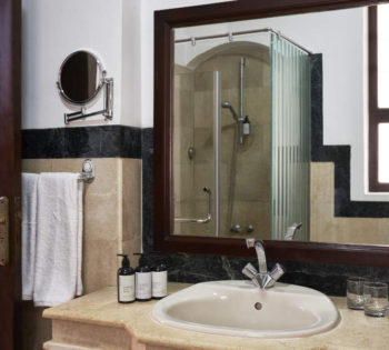 bathroom at standard room in sultan bey hotel el gouna