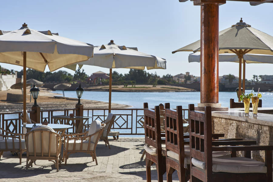 pool bar at sultan bey hotel el gouna with lagoon view
