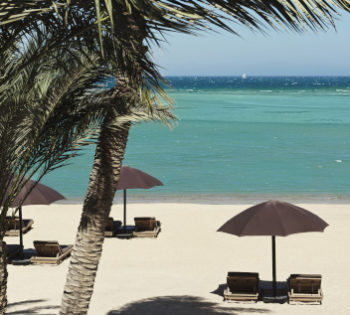 private beach at the chedi el gouna