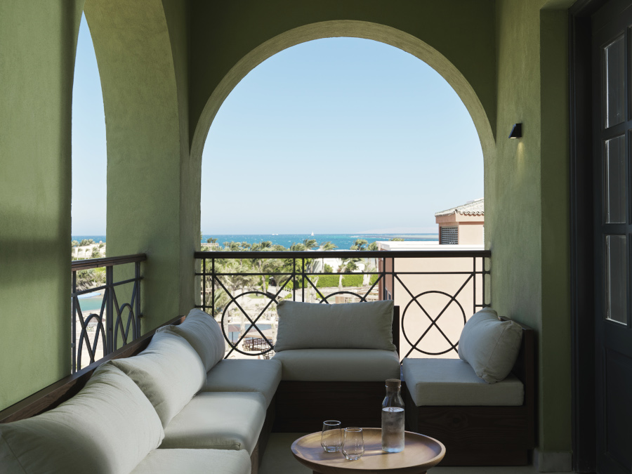 The terrace at the Chedi Penthouse at The Chedil hotel El Gouna