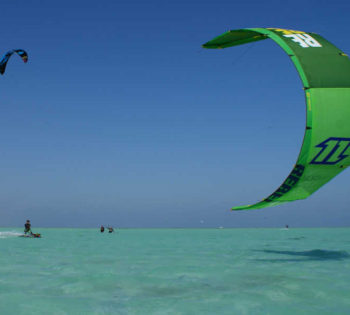 A man is kiteboarding in Labranda Club Paradisio El Gouna Hotel Red Sea
