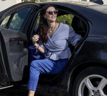 A lady is renting Limousine in El Gouna Red Sea