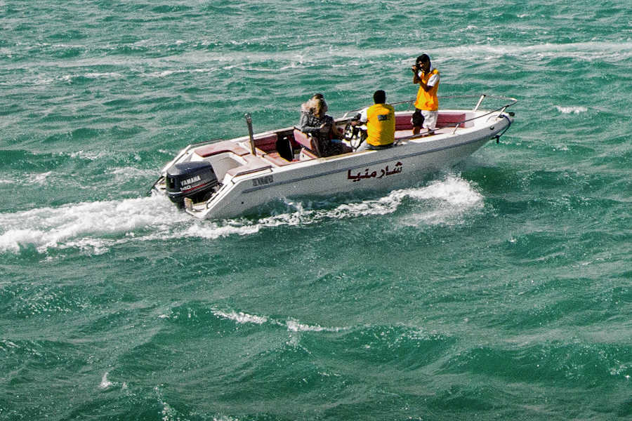 A boat trip through the Red Sea lagoons in El Gouna