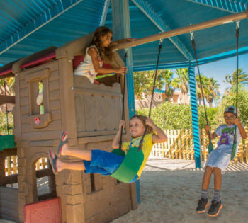 Kids playing in the playground of Labranda Club Paradisio Hotel in El Gouna Red Sea
