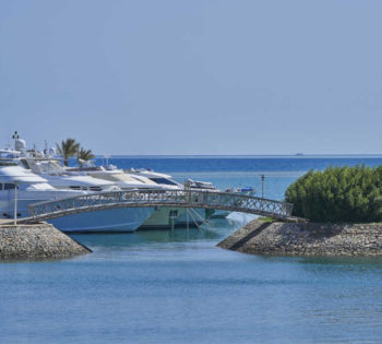 marina view with yachts from captain's inn el el gouna room