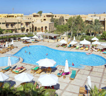 The adults pool and kids pool in Rihana Inn and Rihana Resort in El Gouna Red Sea