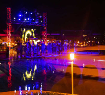 Duport pool club in Ocean View Hotel in El Gouna that overlooking Abu Tig Marina with its luxurious yachts