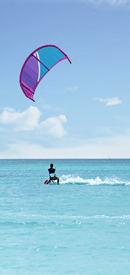 kitesurfer on red sea in el gouna