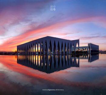 sunset view of el gouna conference center