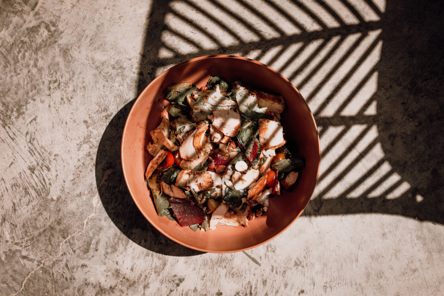 a salad bowl at la cantina in el gouna