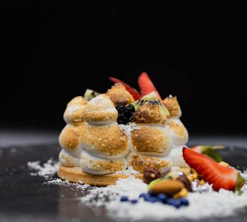 desert with strawberries