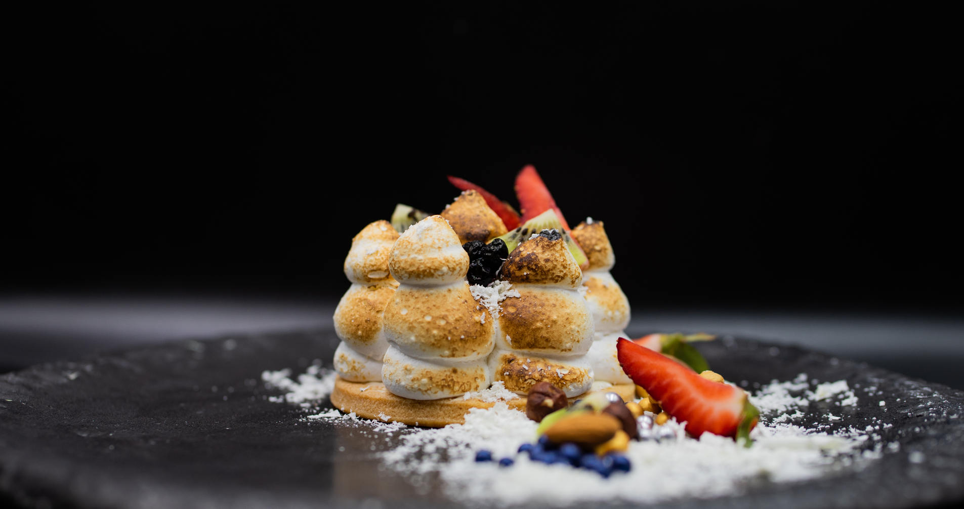 desert with strawberries