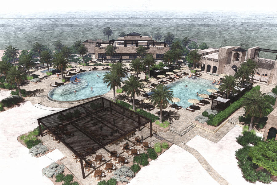 rendering of a new development for The Chedi El Gouna on the Red Sea Egypt coast
