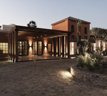 The entrance of The Chedi El Gouna luxury hotel