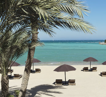 The beach at The Chedi hotel El Gouna