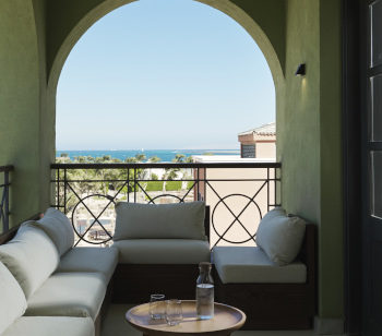 The penthouse terrace at The Chedi hotel El Gouna
