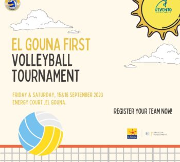 El Gouna's First Volleyball Tournament Banner 2023