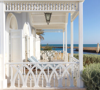 the view from beach front suite inside la maison bleue el gouna hotel